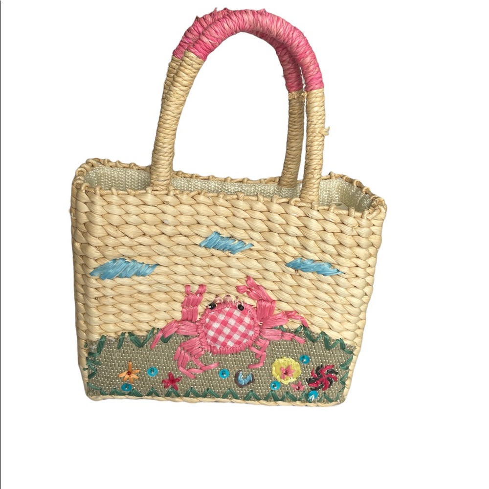 Basket woven mini bag